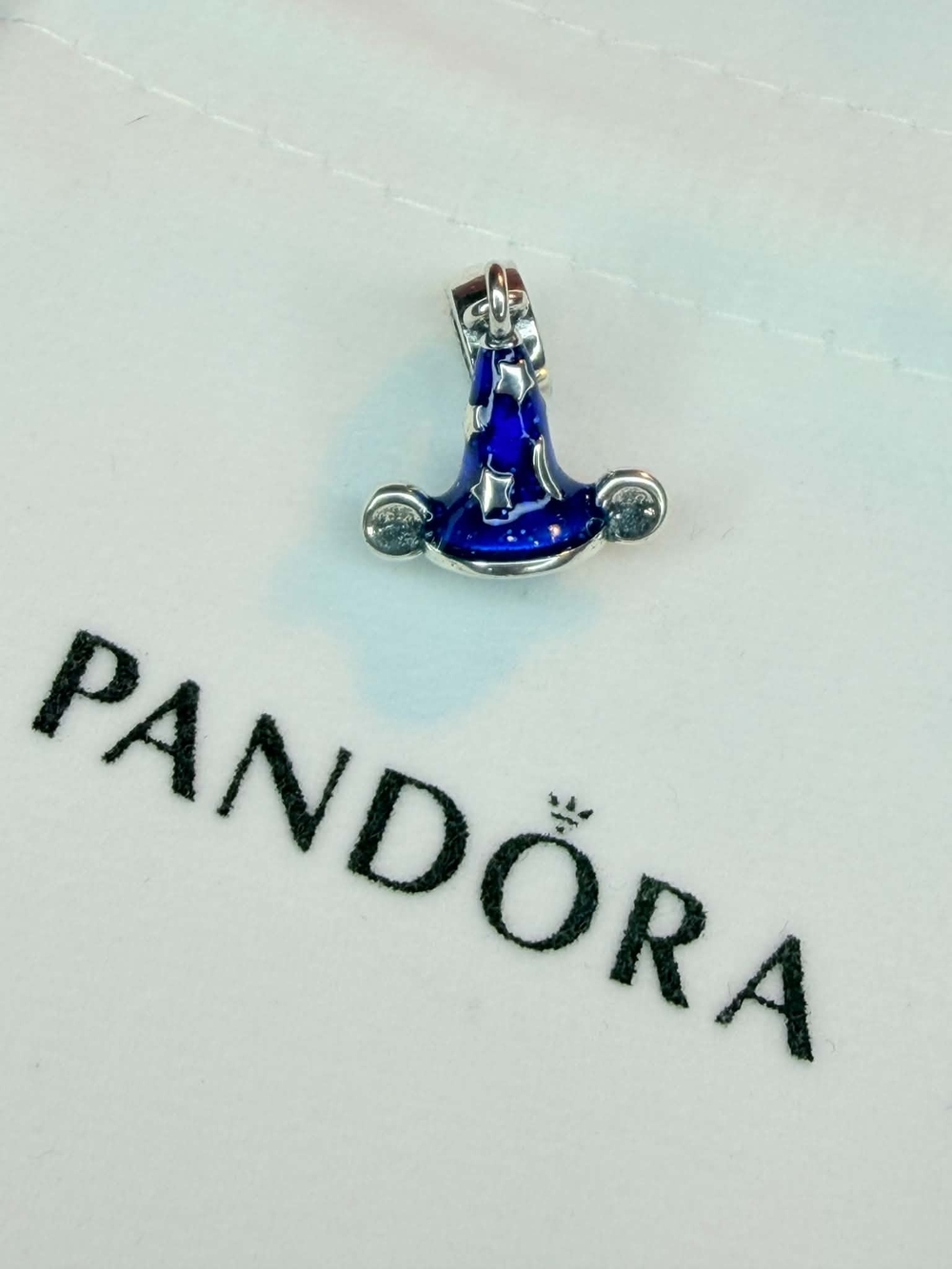Pandora Royal Blue Enamel Sorcerer Hat Charm with Silver Stars